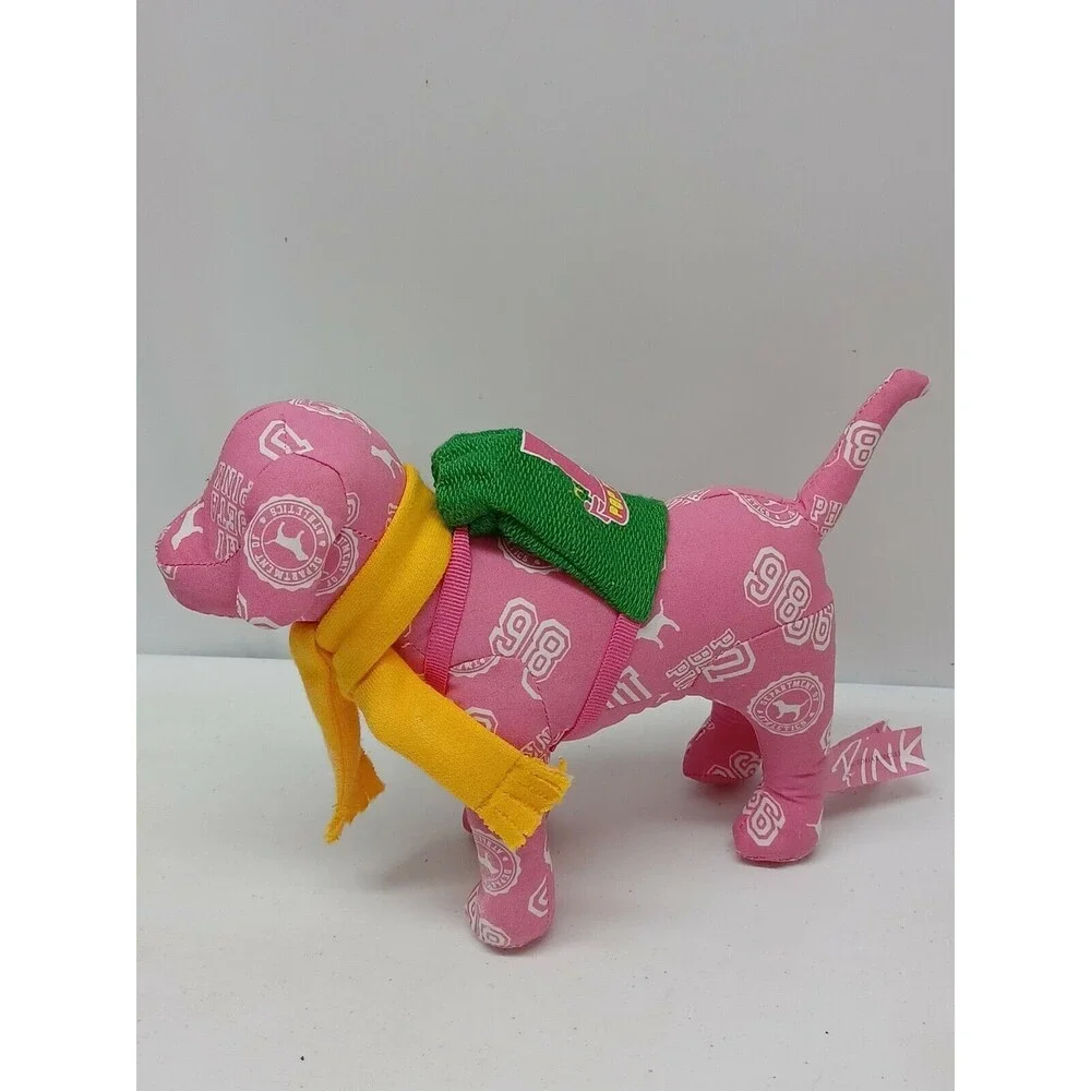 2 Victoria Secret Pink Mini Dog Stuffed Plush 7